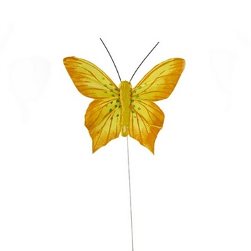 Sommerfugl gule nuancer 2. 8 cm